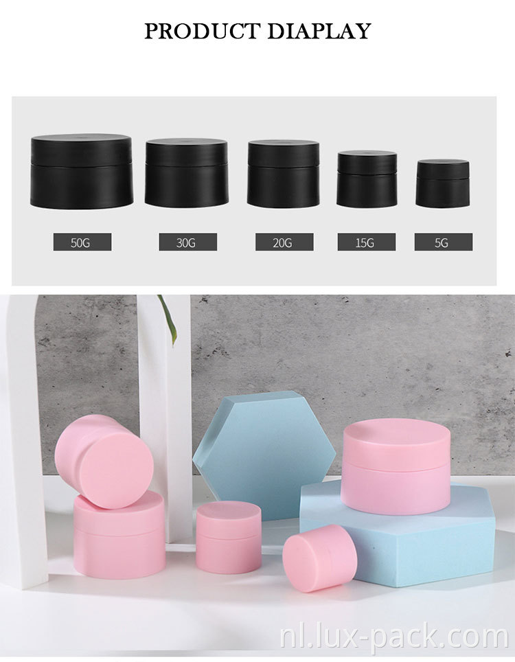 20 ml 30 ml 50 ml aangepaste kleur acryl plastic huidverzorging crème crème fles voor cosmetica